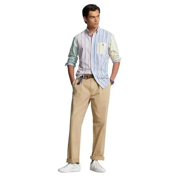 Polo Ralph Lauren Shirt Men's Multicolor Striped Classic Fit Button-Down APP921 - Picture 7 of 8